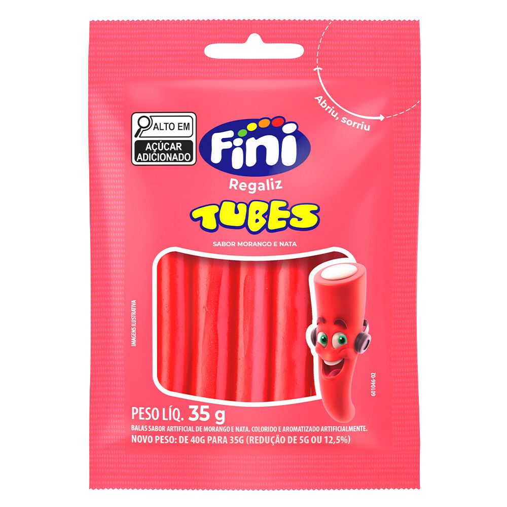 FINI TUBES MORANGO NATA 80G